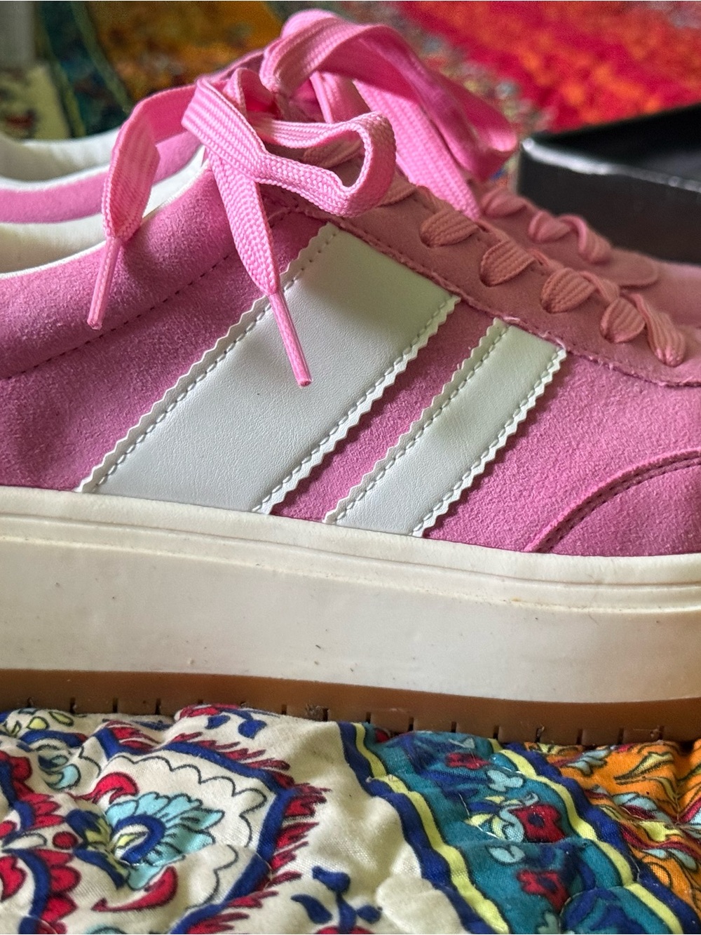 Madden Girl Women's Pink Platform Sneakers